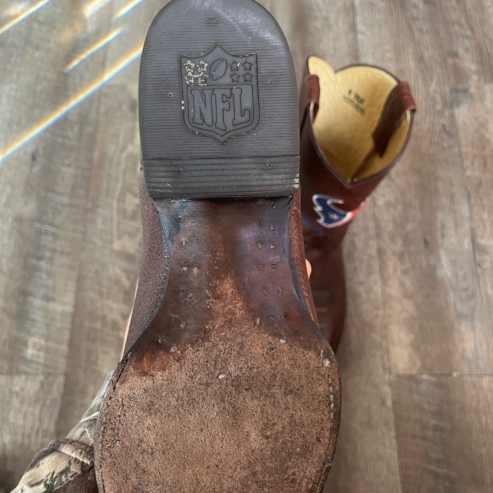 Houston Texans NFL‎ Old Pro Leather Goods Western Boots Size 8 - Picture 7 of 10